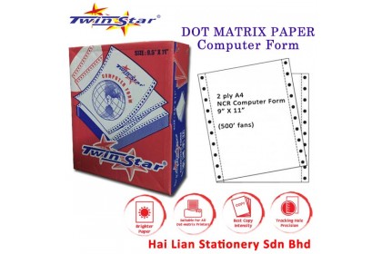 Twin Star A4 NCR Computer Form 2 ply Twin Star A4 NCR Computer Form 2 ply